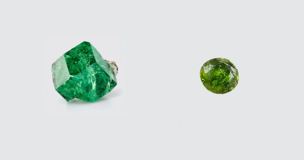 Demantoid Garnet vs Tsavorite: Comparing Two Green Garnets